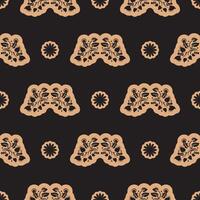 Seamless luxury pattern with flowers and monograms in Simple style. Good for covers, fabrics, postcards and printing. illustration. vector