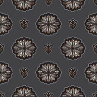 Seamless pattern with lotuses. Expensive and luxurious style. Good for backgrounds, prints, apparel and textiles. Vector