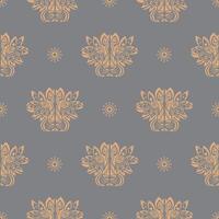Seamless pattern with a tiger head in a simple style. Good for backgrounds and prints. Vector illustration.