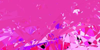 Dark purple, pink vector background with polygonal forms.