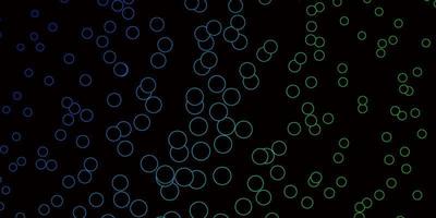 Dark Blue, Green vector layout with circle shapes.