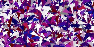 Light pink, red vector texture with random triangles.