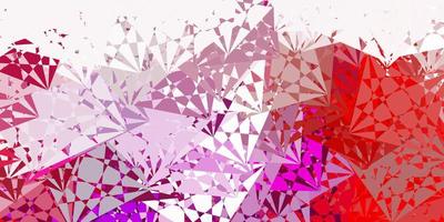 Light Pink, Red vector backdrop with triangles, lines.