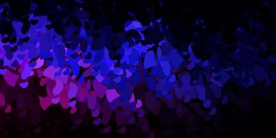 Dark pink, blue vector backdrop with chaotic shapes.