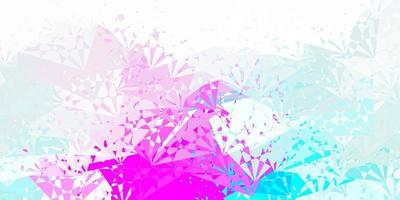 Light Pink, Blue vector background with triangles.