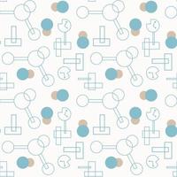 Abstract seamless pattern of geometric shapes. Modern organic print vector