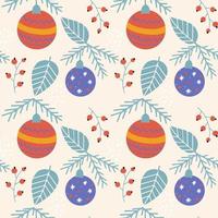 Seamless pattern with Christmas and New Year's Elements. vector