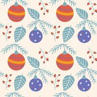 Seamless pattern with Christmas and New Year's Elements. vector