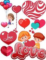 Valentine theme with many hearts vector