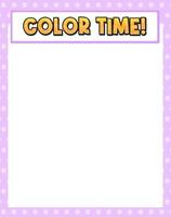 Colour fun border template background vector