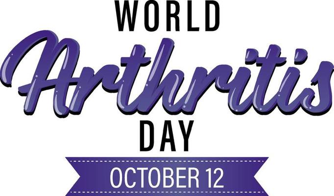 World arthritis day word banner design