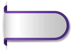 Violet banner design on white background vector