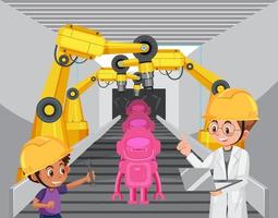 Concept of automation industry vector