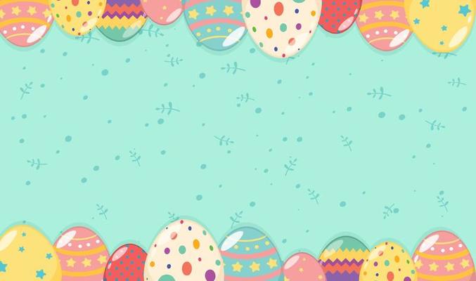 Background design with decorated eggs