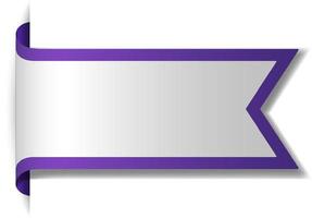 diseño de banner violeta sobre fondo blanco vector