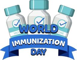 World immunization day banner design vector