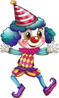 A clown cartoon colourful character vector