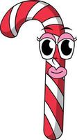 A candy cartoon character on white background vector