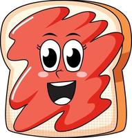 A bread cartoon character on white background vector