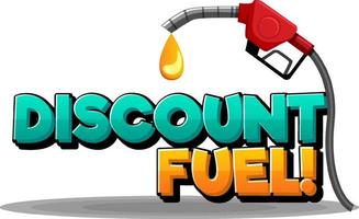 Discount fuel font logo design vector