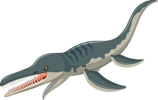 un dinosaurio liopleurodon sobre fondo blanco vector