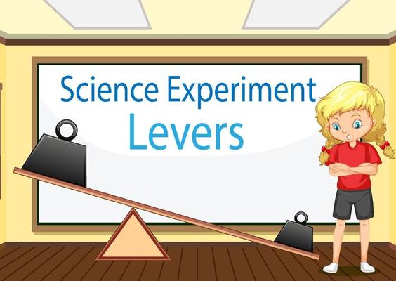 Science concept with levers experiment