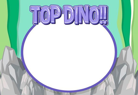 Frame template with dinosaur theme