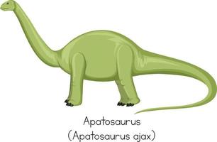 apatosaurio en color verde vector