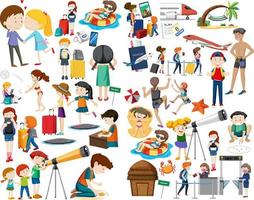 Set of different people cartoon character vector