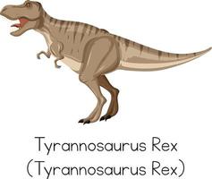 Tyrannosaurus Rex roaring on white background vector