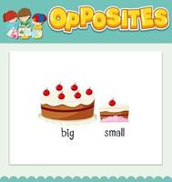 Opposite words for big and small vector