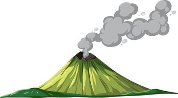 Mountain volcanic eruption isolated vector