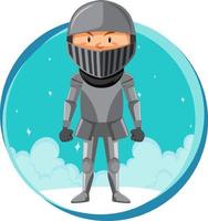 Fantasy knight character on white background vector