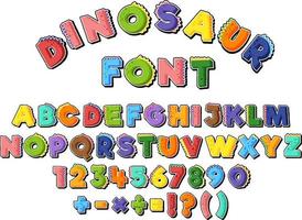 Font design for english alphabets and numbers vector