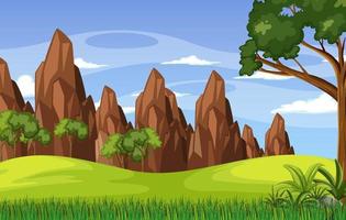 Nature scene with trees and fields vector