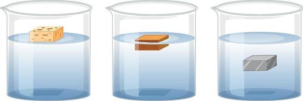 Density of matters science experiment vector