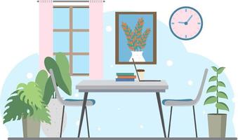 Workroom interior concept in flat design vector