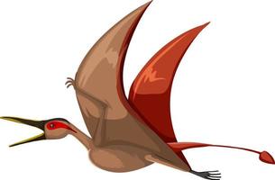 A dinosaur rhamphorhynchus on white background vector