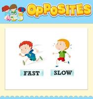 Opposite words for fast and slow vector
