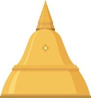 pagoda tailandesa en color dorado vector