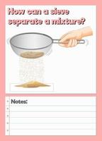 Science Experiment Log Worksheet vector