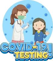 Covid-19 testing with antigent test kit vector