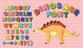 Font design for english alphabets and numbers vector