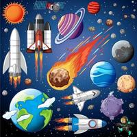 Set of space objects in space vector