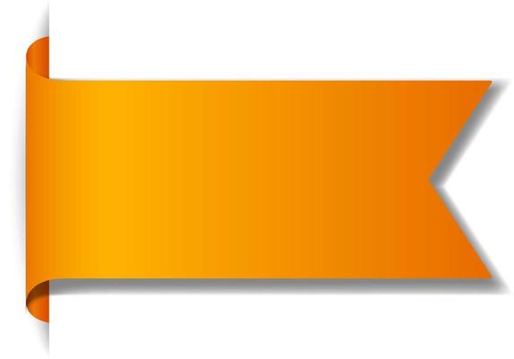 Orange banner design on white background