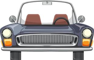 The classic car concept with old car front view vector