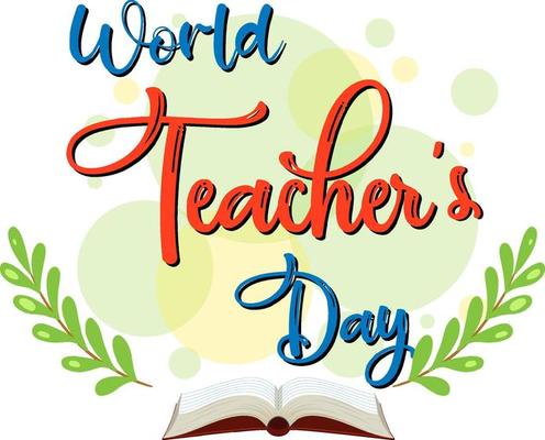 World Teacher's Day lettering banner