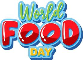 logotipo del día mundial de la alimentación sobre fondo blanco vector
