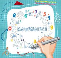 fórmula matemática de escritura a mano en una nota de papel vector