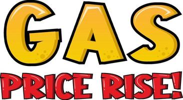 Gas Price Rise font logo design vector